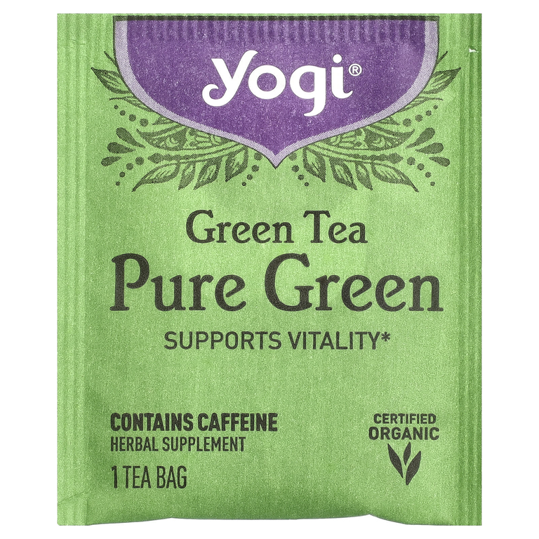 Yogi Tea, чистый зеленый чай, 16 чайных пакетиков, 31 г (1,09 унции)