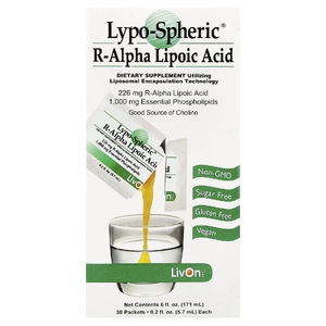 LivOn Laboratories, R-альфа-липоевая кислота Lypo-Spheric®, 30 пакетиков по 5,7 мл (0,2 жидк. унции)
