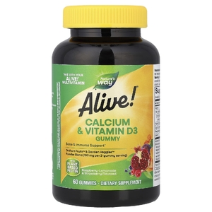 Nature's Way, кальций и витамин D3, 60 жевательных конфет