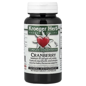 Kroeger Herb Co, комплексные концентраты, клюква, 90 вегетарианских капсул