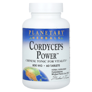 Planetary Herbals, кордицепс, 60 таблеток (400 мг в каждой)