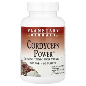 Planetary Herbals, кордицепс, 60 таблеток (400 мг в каждой)