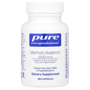 Pure Encapsulations, Метилкобаламин, 1000 мкг, 180 капсул