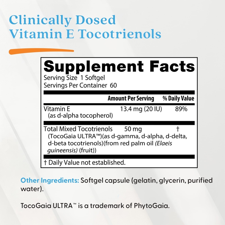 Doctor's Best, токотриенолы, витамин E, 60 капсул