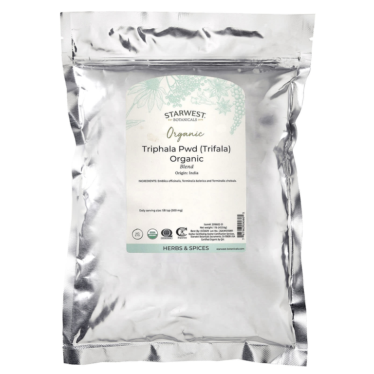 Starwest Botanicals, органическая смесь трифалы в порошке, 453,6 г (1 фунт)