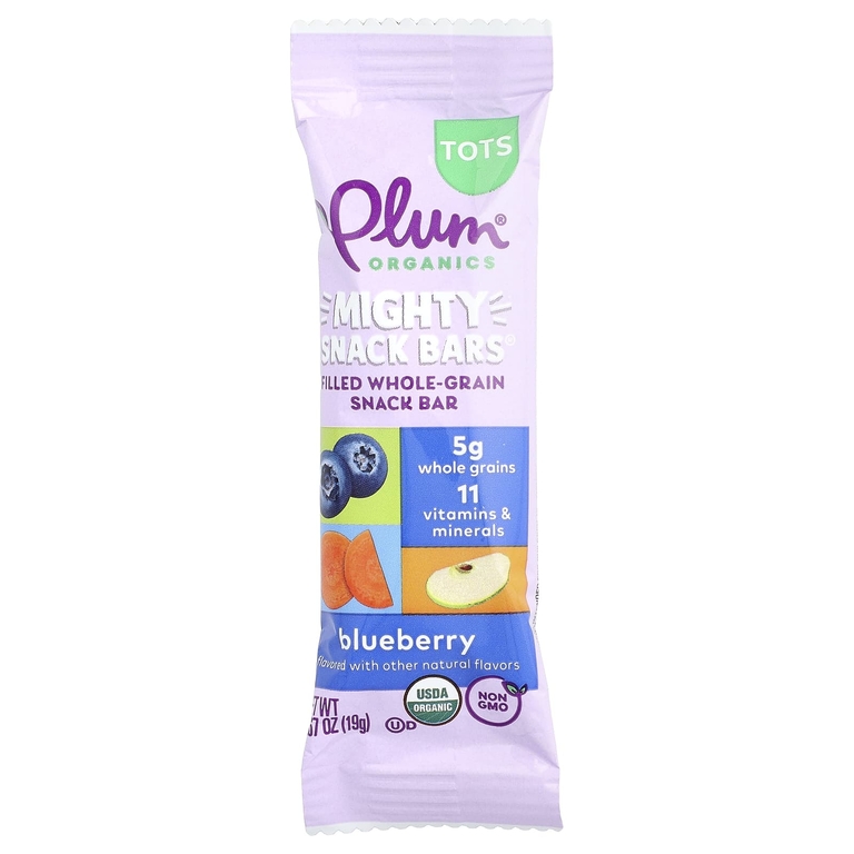 Plum Organics, батончики с голубикой, 6 батончиков по 19 г (0,67 унции)