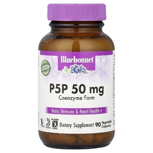 Bluebonnet Nutrition, Витамин B6, 50 мг, 90 растительных капсул