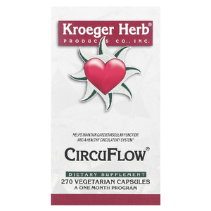Kroeger Herb Co, комплекс для поддержки работы сердечно-сосудистой системы и здоровья системы кровообращения, 270 вегетарианских капсул