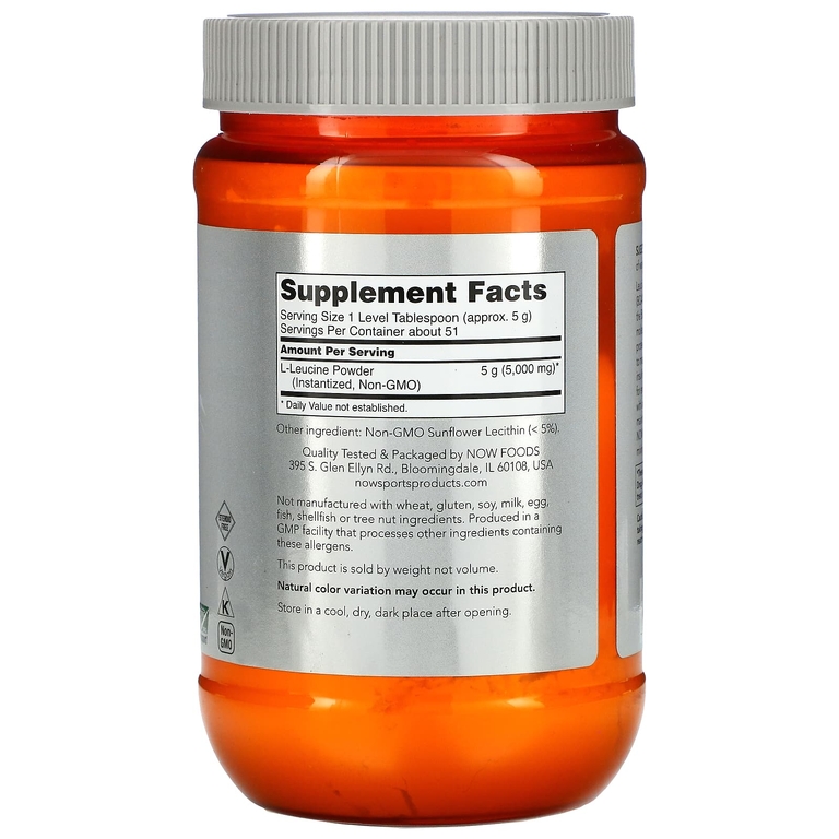 NOW Foods, Спорт, порошок L-лейцина, 255 г (9 унций)