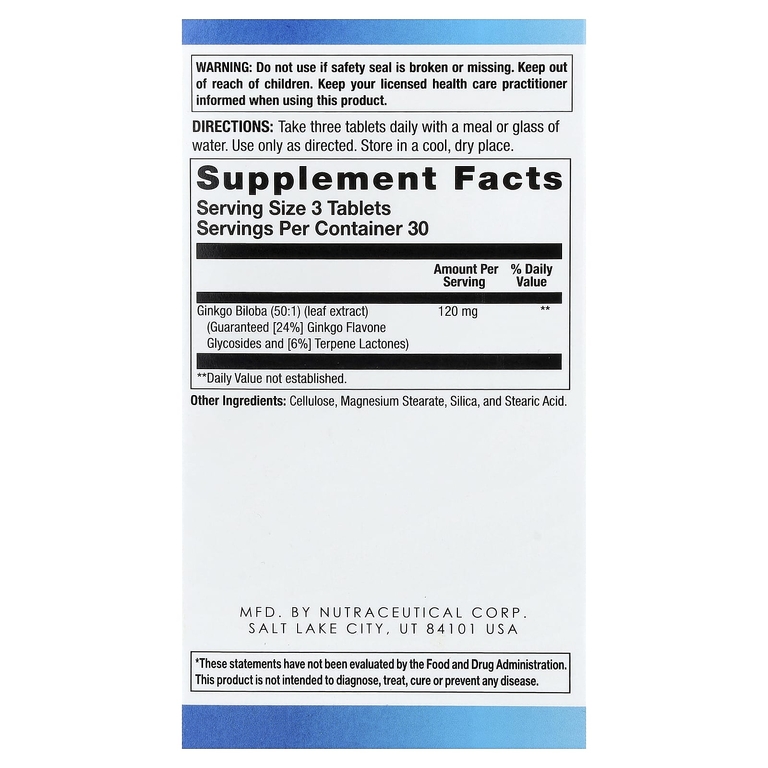 BodyGold, Ginkoba® Brain Formula, 90 таблеток (40 мг в 1 таблетке)