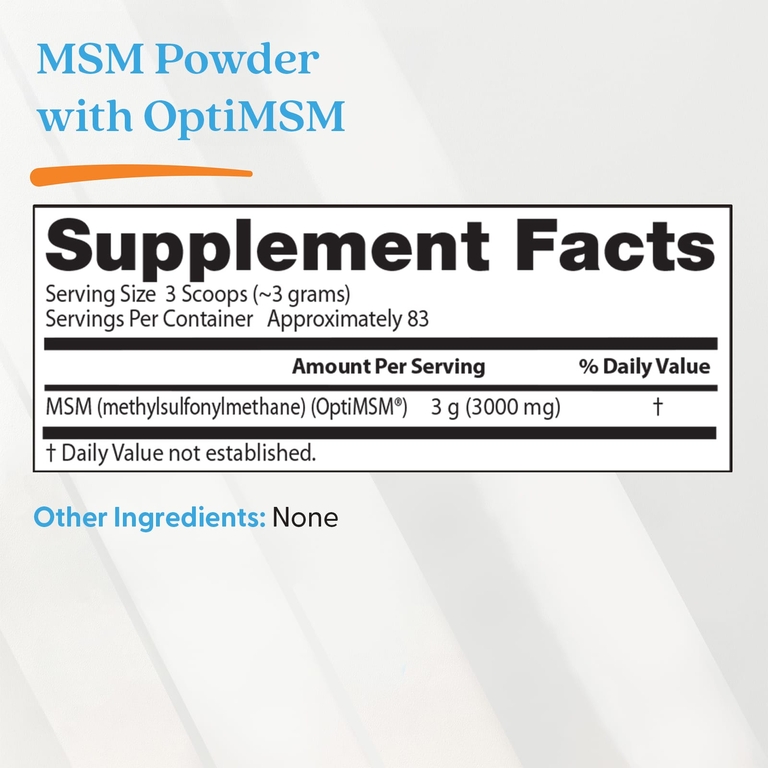 Doctor's Best, Метилсульфонилметан в порошке с OptiMSM®, 250 г (8,8 унции)