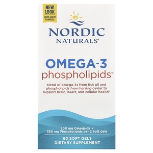 Nordic Naturals, омега-3 и фосфолипиды, 60 желатиновых капсул