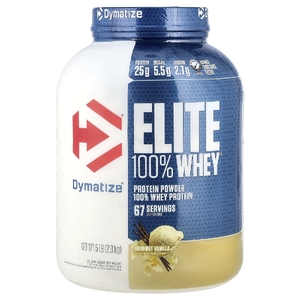 Dymatize, Elite 100% Whey®, протеиновый порошок, со вкусом ванили, 2,3 кг (5 фунтов)