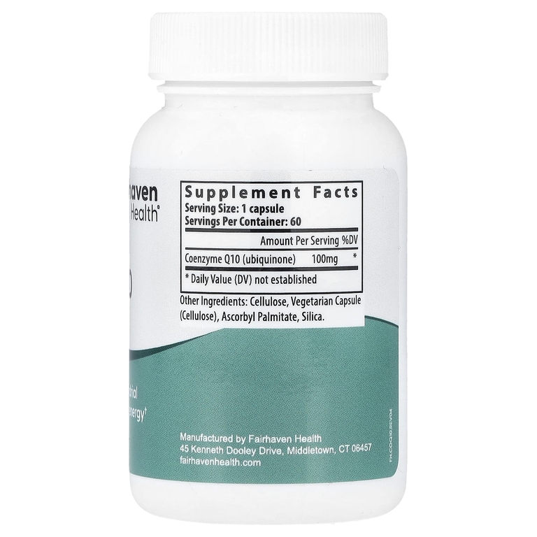 Fairhaven Health, коэнзим Q10, 60 капсул (100 мг в 1 капсуле)
