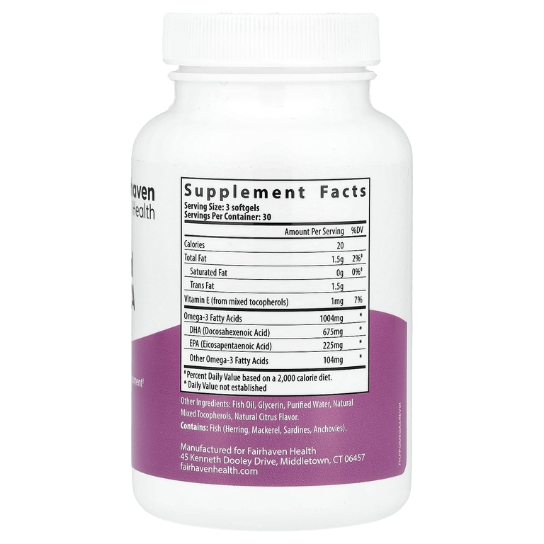 Fairhaven Health, пренатальная ДГК и ЭПК, 90 капсул (Товар снят с продажи) 