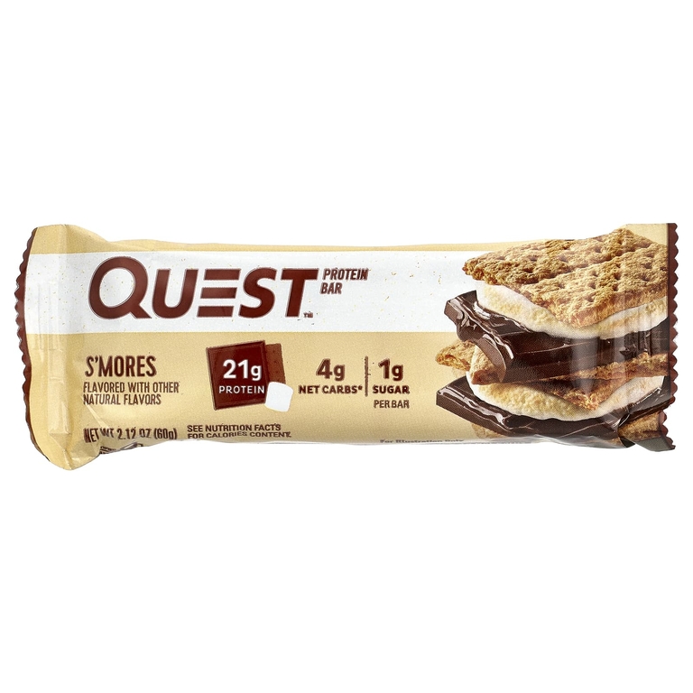 Quest Nutrition, Протеиновый батончик «Печенье с зефиром», 12 батончиков, 60 г (2,12 унции) каждый