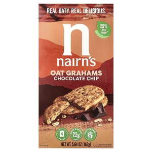 Nairn's, овсяное печенье, Без глютена, шоколадная крошка, 5,64 унции (160 г)