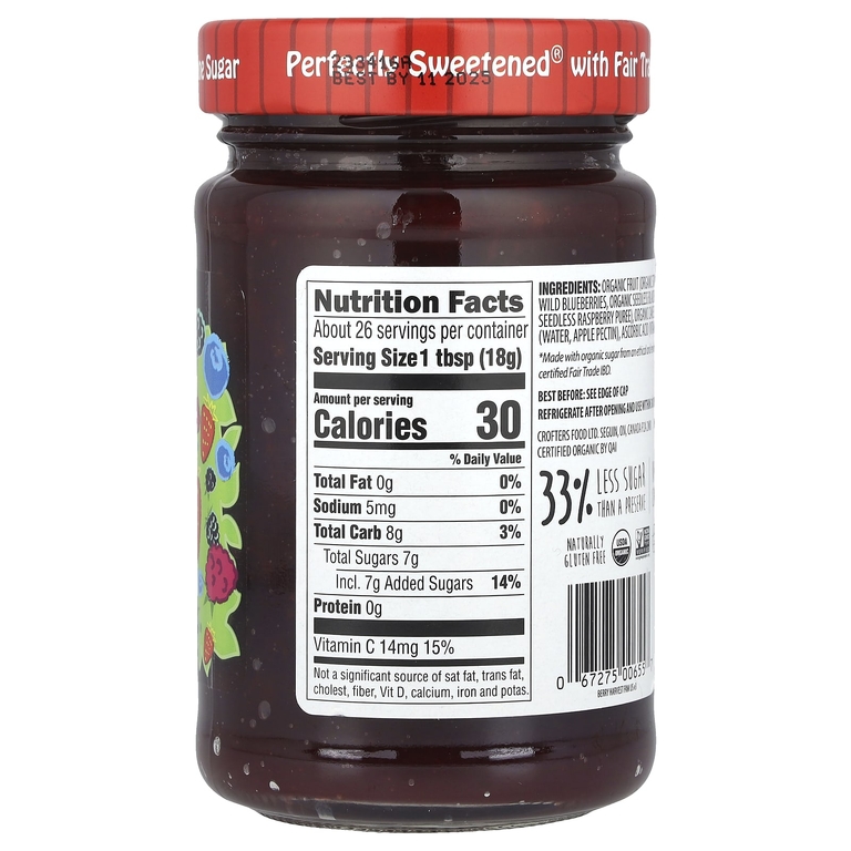 Crofter's Organic, ягодный джем, 468 г (16,5 унции)