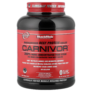 MuscleMeds, изолят говяжьего белка, со вкусом фруктового пунша, 1669 г (3,67 фунта)
