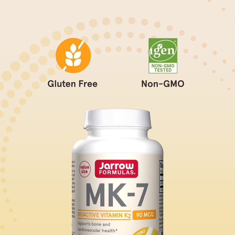Jarrow Formulas, витамин K2 в форме MK-7, 90 мкг, 120 желатиновых капсул