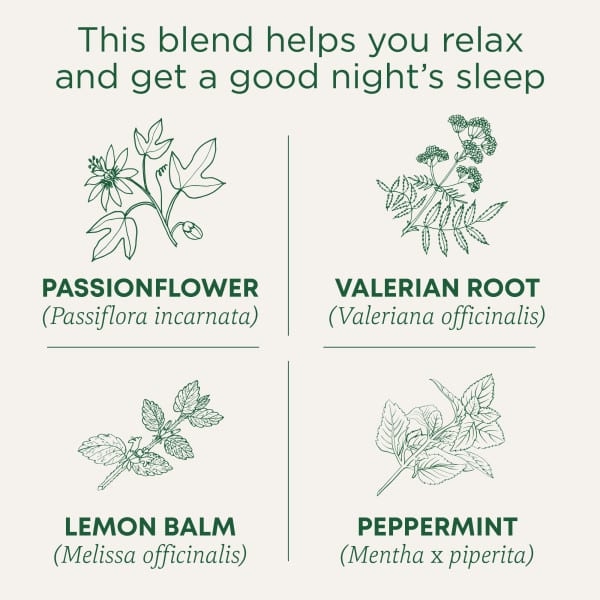 Traditional Medicinals, мелисса и валериана, без кофеина, 16 чайных пакетиков, 24 г (0,85 унции)
