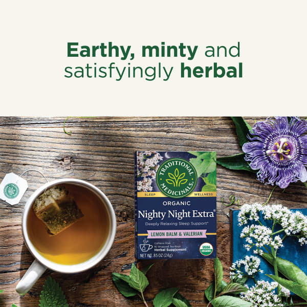 Traditional Medicinals, мелисса и валериана, без кофеина, 16 чайных пакетиков, 24 г (0,85 унции)