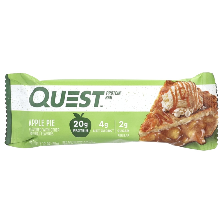 Quest Nutrition, протеиновый батончик, яблочный пирог, 12 батончиков, 60 г (2,12 унции) каждый