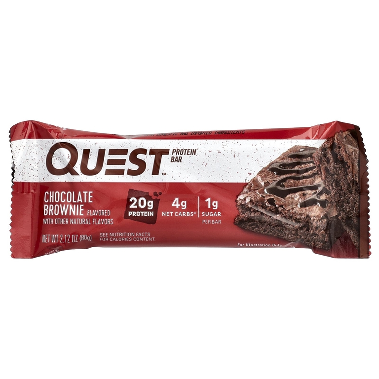 Quest Nutrition, протеиновый батончик, шоколадный брауни, 12 батончиков, 60 г (2,12 унции)