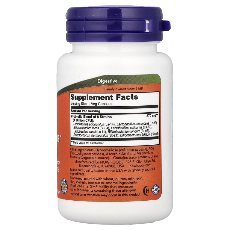 NOW Foods, комплексная пробиотическая добавка Gr8-Dophilus™, 60 растительных капсул