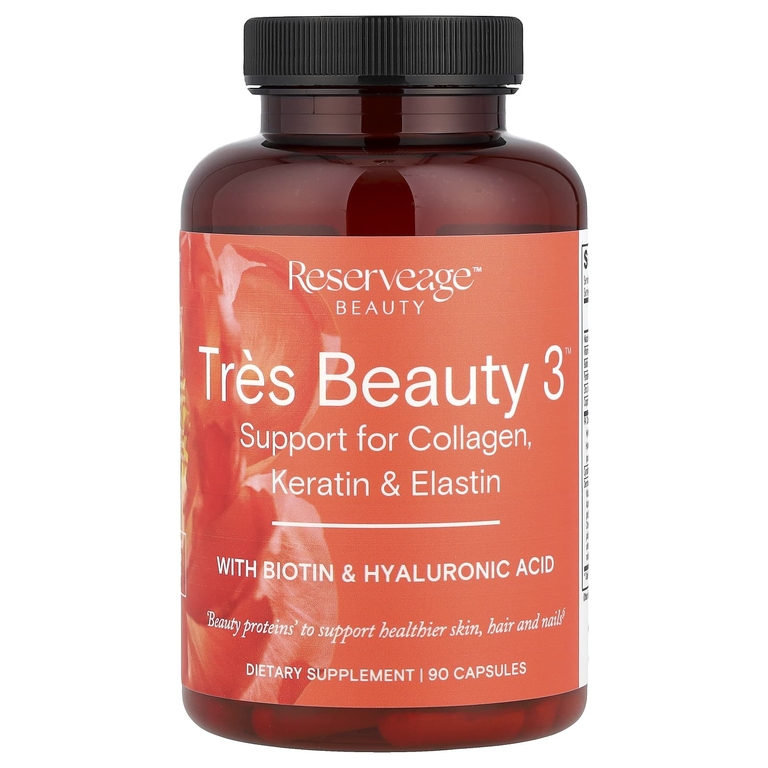 Reserveage Beauty, комплекс для выработки коллагена, кератина и эластина, 90 капсул