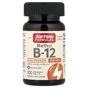 Jarrow Formulas, Метил B-12, тропический, 2500 мкг, 100 жевательных таблеток