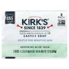 Kirk's, 100% кусковое мыло с кокосовым маслом премиального качества, успокаивающее алоэ вера, 3 куска по 113 г (4 унции)