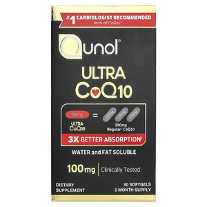 Qunol, Коэнзим Q10, 60 желатиновых капсул