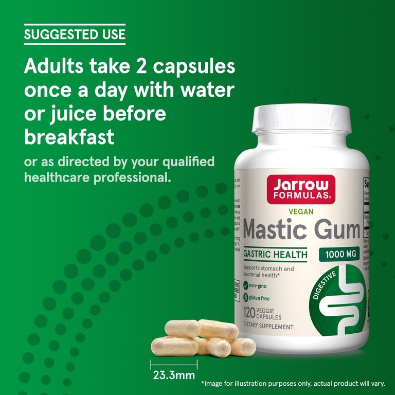 Jarrow Formulas, мастиковая смола, веганский продукт, 120 вегетарианских капсул (500 мг в 1 капсуле)