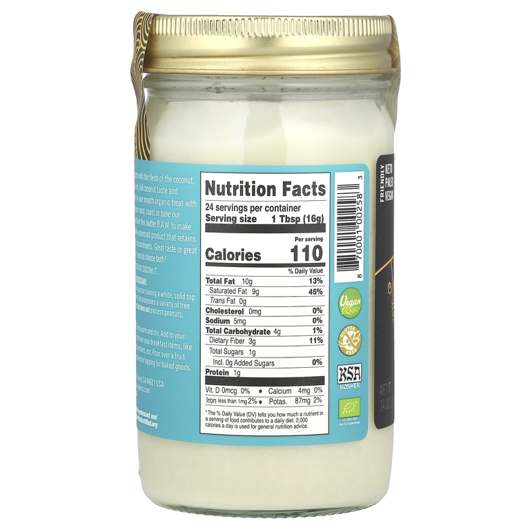 Artisana, органический продукт, необработанное кокосовое масло, 397 г (14 унций)