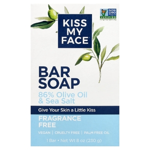 Kiss My Face, бар-мыло, с оливковым маслом и морской солью, без отдушки, 230 г (8 унций)