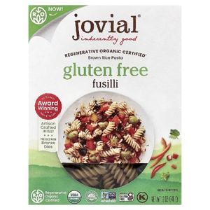 Jovial, Макароны фузилли из 100% органического бурого риса, 12 унц. (340 г)