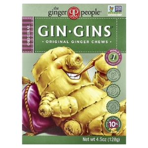 The Ginger People, Gin · Gins, жевательная имбирная конфета, 4,5 унции (128 г)