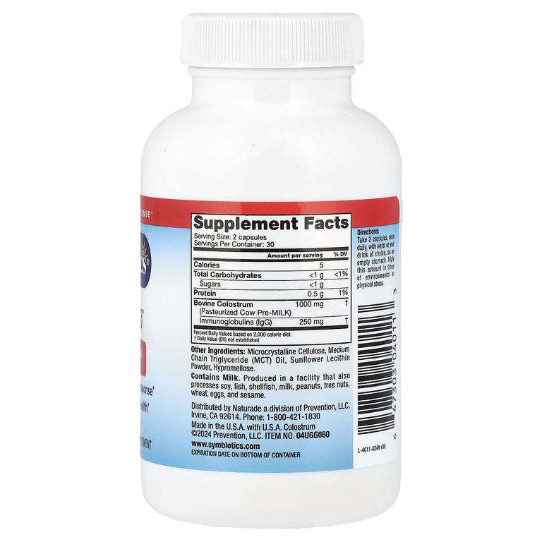 Symbiotics, молозиво, 60 растительных капсул