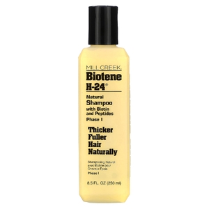 Mill Creek Botanicals, Biotin H-24, натуральный шампунь с биотином и пептидами, фаза I, 250 мл (8,5 жидк. унции)