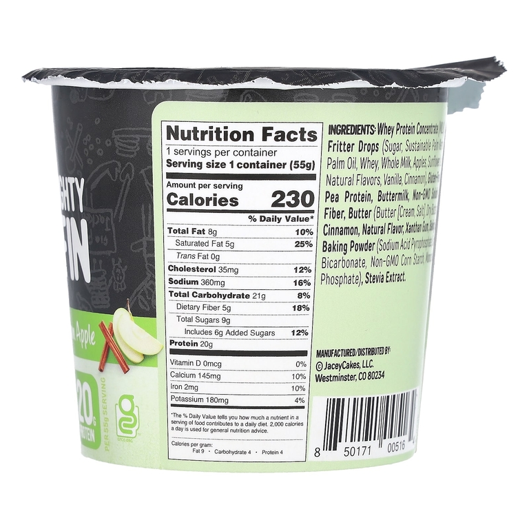 FlapJacked, Mighty Muffin, со вкусом яблока и корицы, 55 г (1,94 унции) (Товар снят с продажи) 
