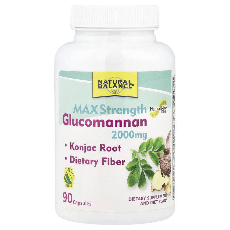 Natural Balance, Глюкоманнан, 90 капсул (666 мг в 1 капсуле)