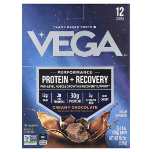 Vega, протеин и восстановление, со вкусом шоколада, 12 пакетиков по 44 г (1,6 унции)