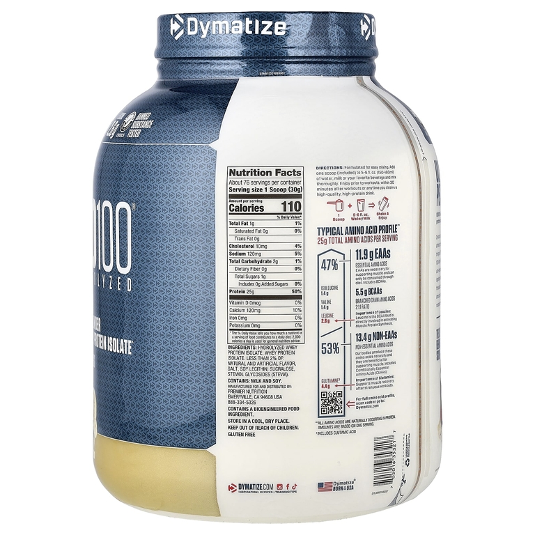 Dymatize, гидролизованный изолят сывороточного протеина, ванильный вкус, 2,3 кг (5 фунтов)