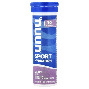 Nuun, шипучие таблетки для приготовления напитка с электролитами, со вкусом винограда, 10 таблеток