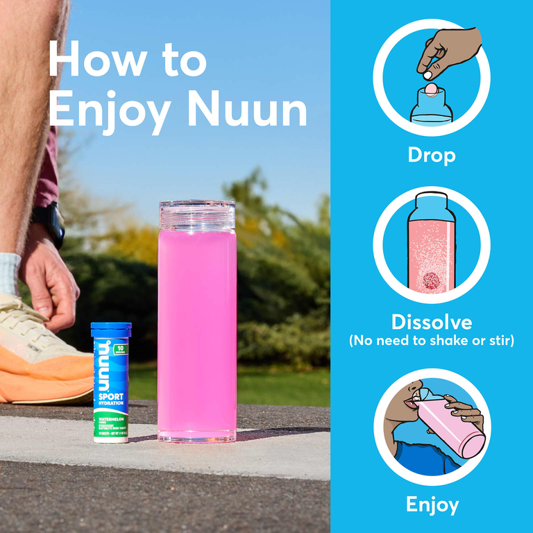 Nuun, шипучие таблетки для приготовления напитка с электролитами, со вкусом винограда, 10 таблеток