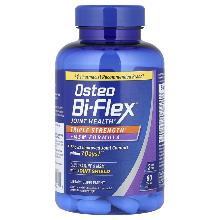 Osteo Bi-Flex, Здоровье суставов + формула МСМ, 80 таблеток в оболочке