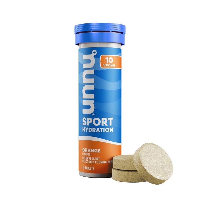 Nuun, шипучие таблетки для приготовления напитка с электролитами, апельсин, 10 таблеток