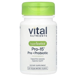 Vital Nutrients, пре + пробиотики, 60 веганских микрогранул
