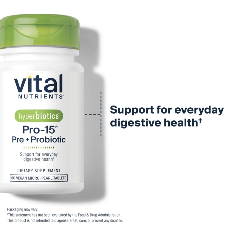 Vital Nutrients, пре + пробиотики, 60 веганских микрогранул